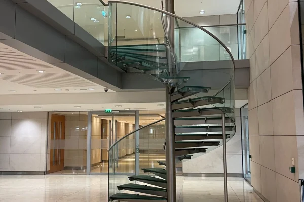 Commerz Bank | ISWUK Ltd | Facias, Cladding & Soffits | Entrance Canopies | Balconies | Balustrades | Stairs | Decking
